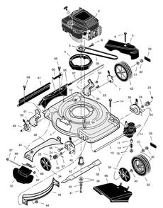 Mower Housing Assembly Diagram and Parts List for 228650X89A 2001 Briggs and Stratton Lawn Mower